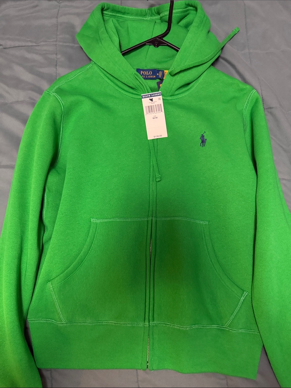 Polo by Ralph Lauren Bright Green Full-Zip Hooded Jacket